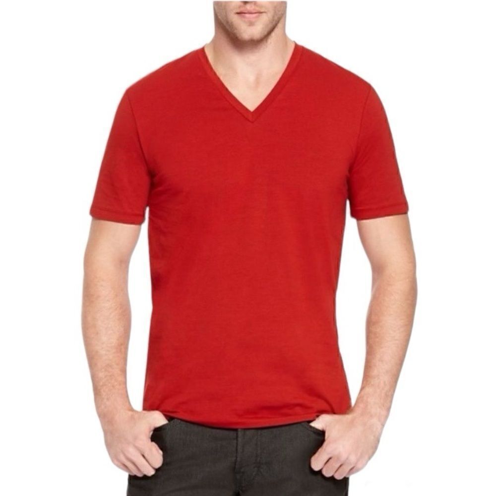 Hugo boss, boss orange, men’s | red V-neck t-shirt | Size XL.